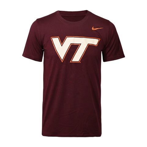 Virginia Tech Men's Dri-FIT Legend Logo T-Shirt: Maroon by Nike