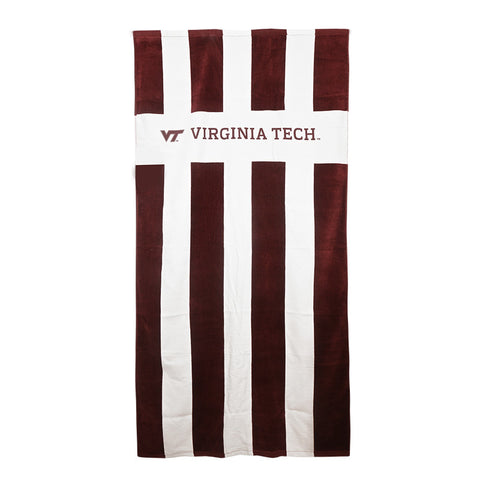 Virginia Tech Striped Beach Towel