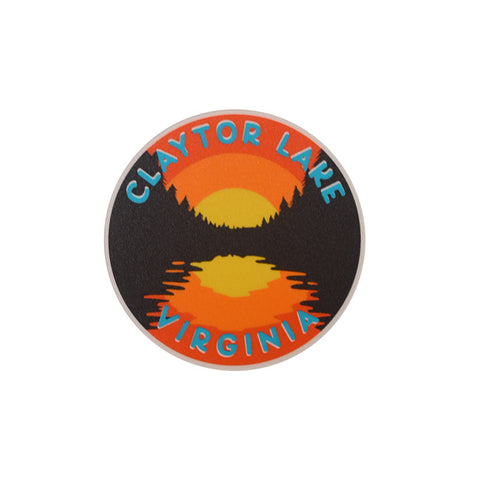 Claytor Lake Sunset Mini Decal