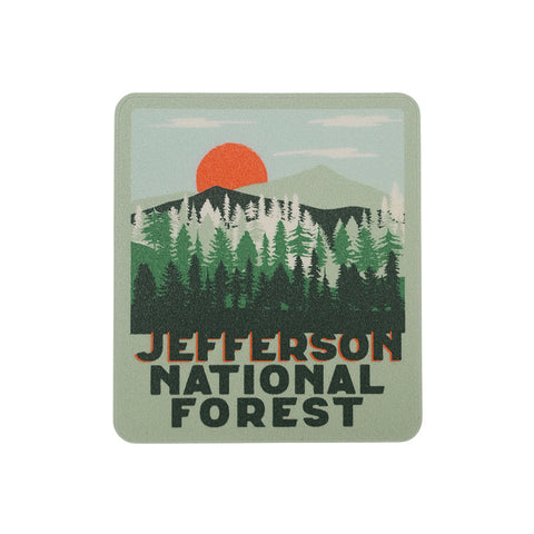 Jefferson National Forest Tree Line Mini Decal