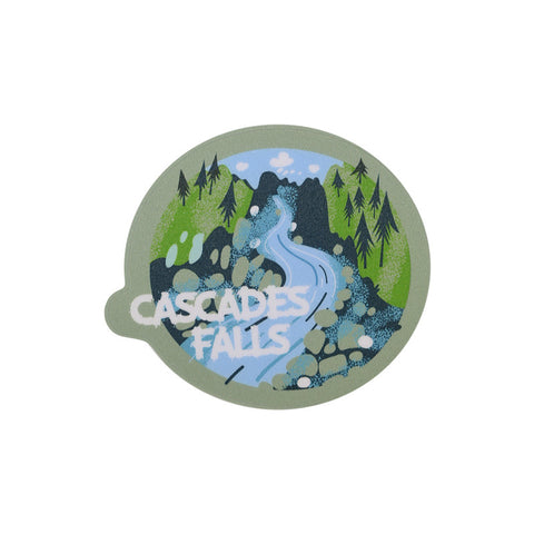 Cascades Falls Whimsy River Mini Decal