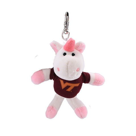 Virginia Tech Plush Unicorn Keychain