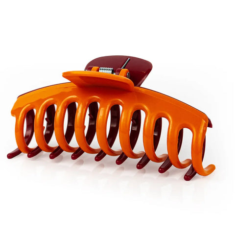 Maroon and Orange Claw Hair Clip