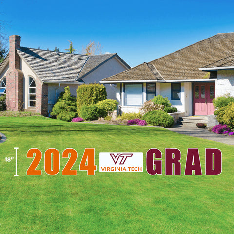 Virginia Tech 2024 Grad Lawn Sign