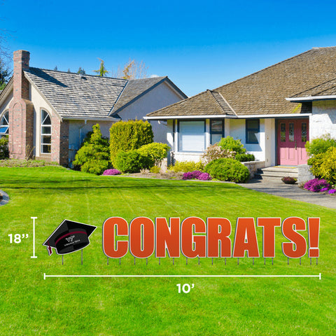 Virginia Tech Graduation Cap Congrats Lawn Sign