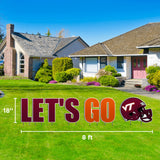 Virginia Tech Let's Go Helmet Lawn Sign
