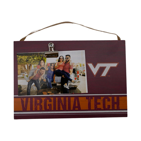 Virginia Tech 10x8 Team Color Clip It Photo Plaque