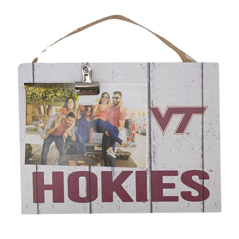 Virginia Tech 10x8 Weathered Clip It Photo Plaque