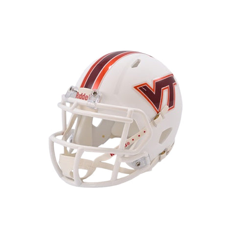 Virginia Tech 2024 Mini Replica Matte Striped Helmet: White by Riddell