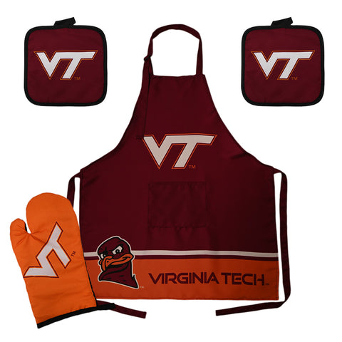 Virginia Tech Apron, Oven Mitt, and Hot Pad Set