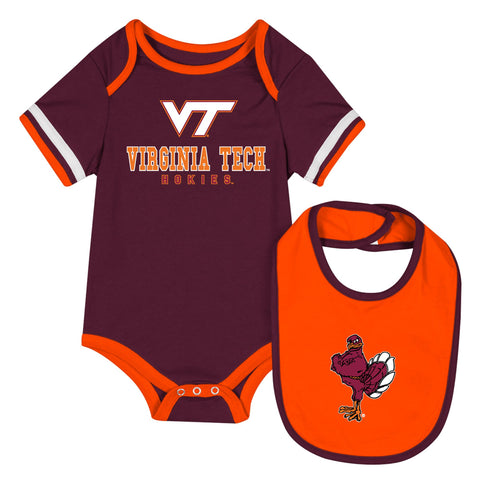 Virginia Tech Baby "The Gift" One-Piece and Bib Set