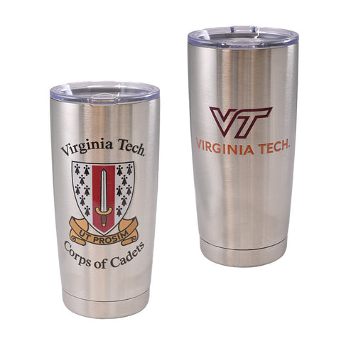 Virginia Tech Corps of Cadets Tumbler: Silver