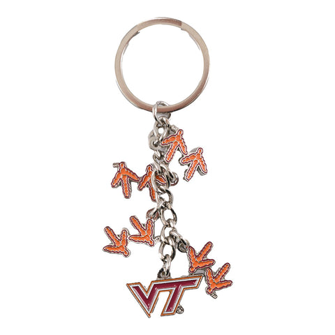 Virginia Tech Dangle HokieTracks Keychain