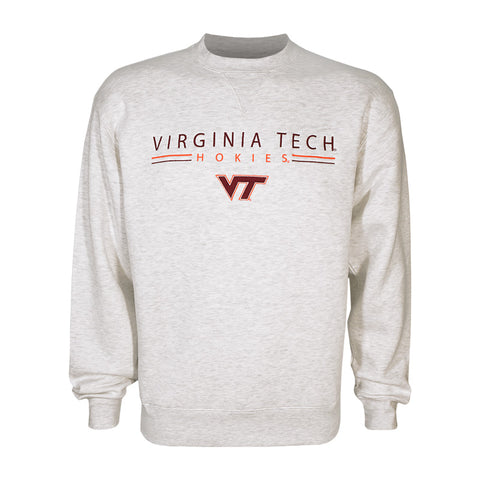 Virginia Tech Embroidered Crew Sweatshirt: Iced Heather by Gear