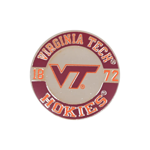 Virginia Tech Est. 1872 Circle Lapel Pin