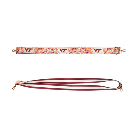 Virginia Tech Floral Purse Strap