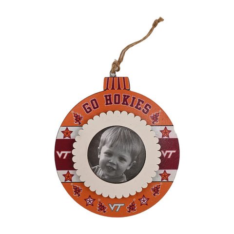 Virginia Tech Go Hokies Tree Wooden Photo Ornament
