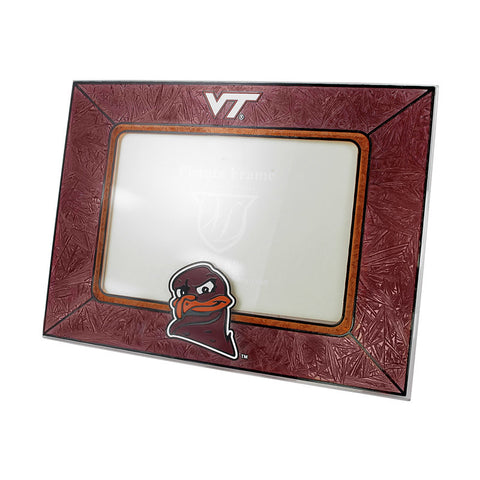 Virginia Tech Hokie Bird 4x6 Horizontal Art Glass Picture Frame