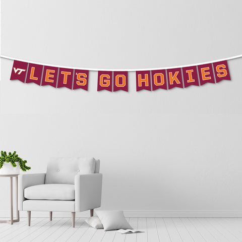 Virginia Tech Let's Go Hokies Banner String