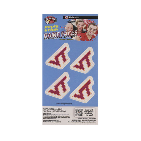 Virginia Tech  Logo Face Tattoos