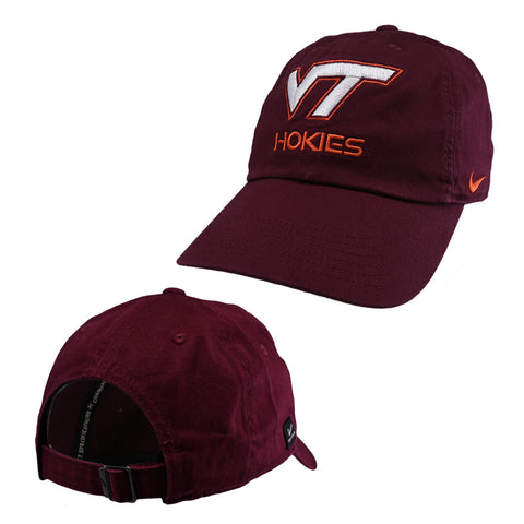 Virginia Tech Logo Hokies Authentics Club Hat: Maroon by Nike