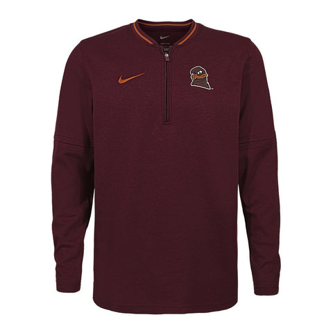 Virginia Tech Men's Dri-FIT Coaches Long-Sleeved Top: Maroon by Nike