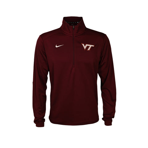 Virginia Tech Men's Pacer Quarter-Zip: Maroon by Nike