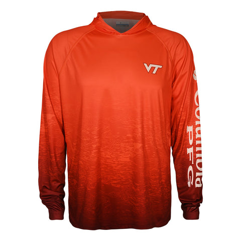 Virginia Tech Men's Terminal Tackle Hooded Long-Sleeved T-shirt by Columbia