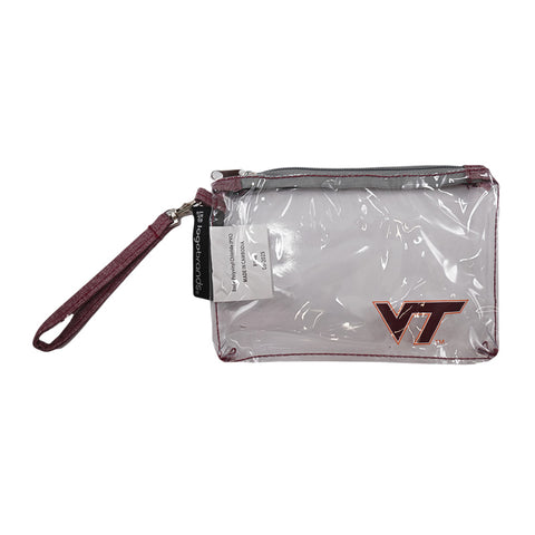 Virginia Tech Modern Clear Wristlet