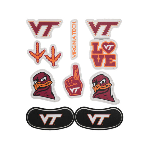 Virginia Tech Modern Face Tattoos and Eye Strips Combo Pack