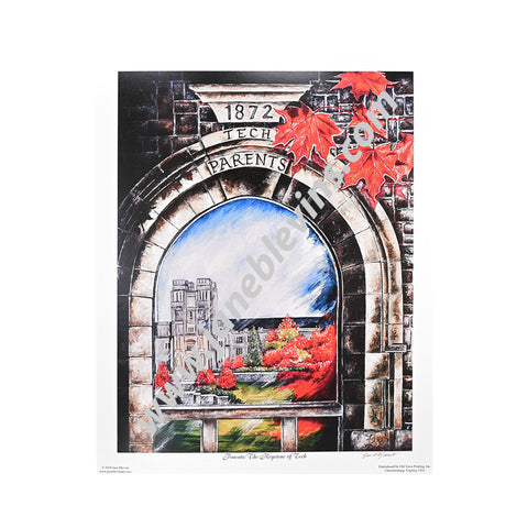 Virginia Tech "Parents: The Keystone of Tech" Print by Jane Blevins