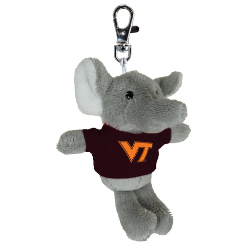 Virginia Tech Plush Elephant Keychain