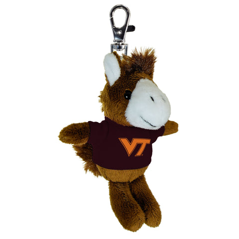 Virginia Tech Plush Horse Keychain