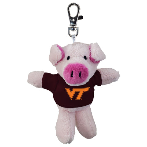 Virginia Tech Plush Pig Keychain