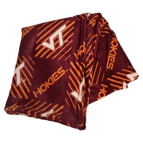 Virginia Tech Repeat Logo Fleece Blanket