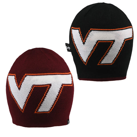 Virginia Tech Reversible Knit Beanie: Maroon/Black
