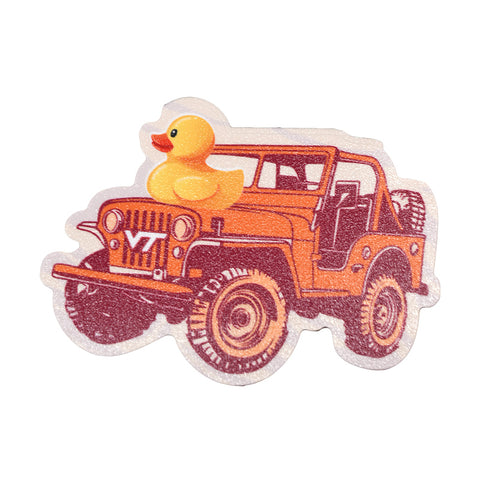 Virginia Tech Rubber Duck Jeep Rugged Sticker Decal