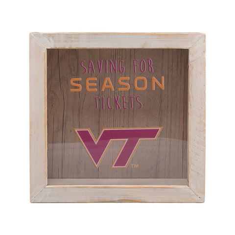 Virginia Tech Saving for Season Tickets Money Box