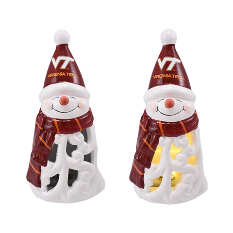 Virginia Tech Snowman LED Statuary 8"