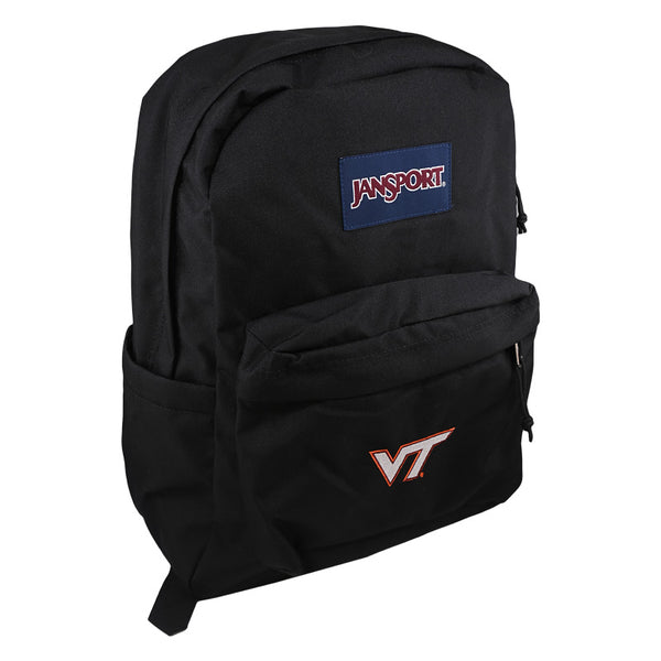 black and white free spirit jansport backpack Virginia Tech Super Break Backpack: Black by JanSport – Campus Emporium