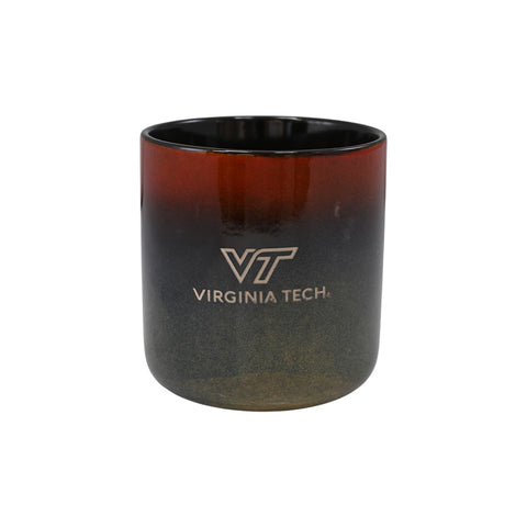 Virginia Tech University Logo Ceramic Cup Planter: Rust to Beige