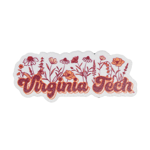Virginia Tech Wildflowers Rugged Sticker Decal