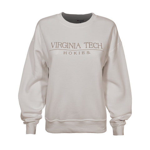Virginia Tech Women's Core Crew Sweatshirt: White by Champion