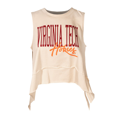 Virginia Tech Women's Flowy Tank: Sand