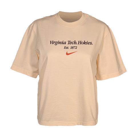 Virginia Tech Women's Hokies Boxy T-Shirt: Natural by Nike
