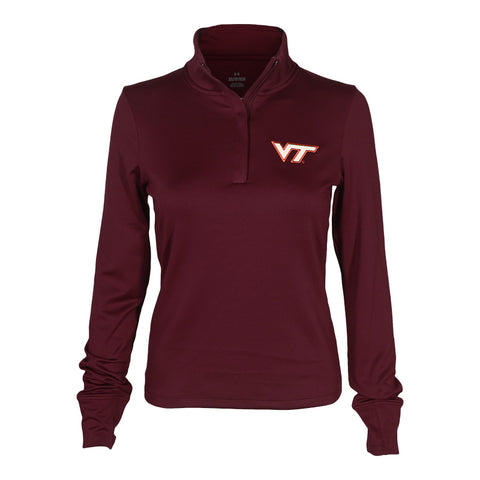 Virginia Tech Women's Motion 1/4 Zip: Maroon by Under Armour