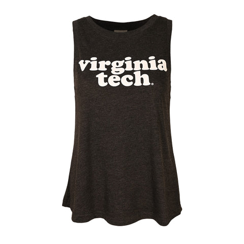 Virginia Tech Women's Swing Tank: Black