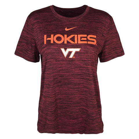 Virginia Tech Women's Team Issue Dri-FIT Velocity Legend T-Shirt: Maroon by Nike