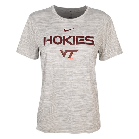 Virginia Tech Women's Team Issue Dri-FIT Velocity Legend T-Shirt: Photon Dust by Nike