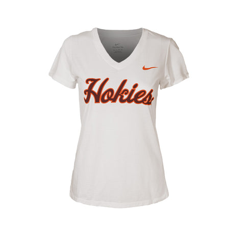 Virginia Tech Women's Tri-Blend Hokies T-Shirt: White by Nike